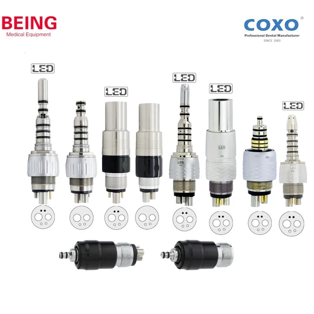 COXO Dental Coupling For K NSK Sirona High Speed Fiber Optic Handpiece 4/ 6Holes