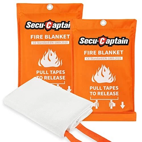 Emergency Fire Blanket 40" x 40" Fire Blanket for Home and Kitchen, Schooll,