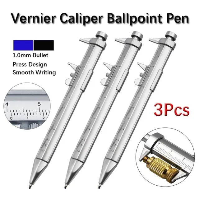 3 pièces stylo à bille étrier Vernier 0 5 mm écriture lisse combo polyvalent