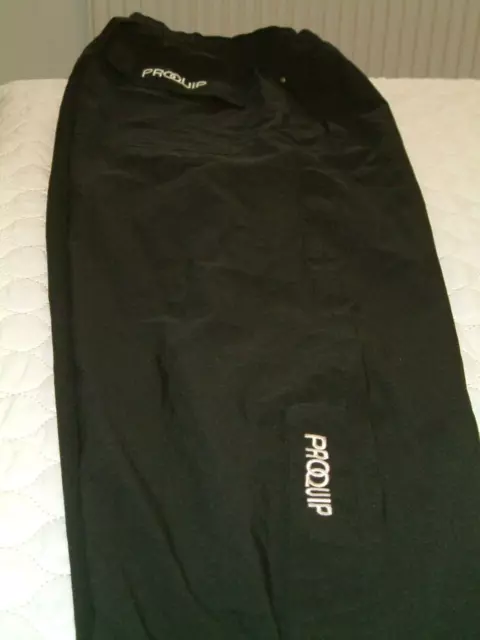 Proquip Men's Large Black Golf Water & Windproof Trousers. 29" Inside Leg.