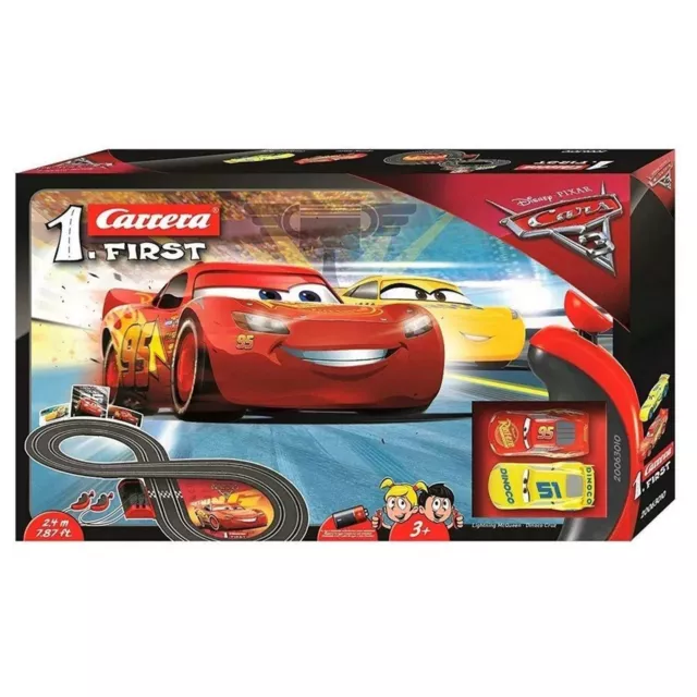 Carrera First Disney/Pixar Cars 3 - Slot Car Race Track - Includes 2 cars: Li...