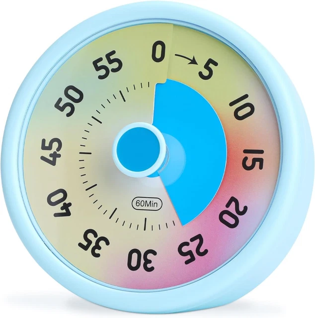 VISUAL TIMER FOR Kids, 60 Minute Visual Countdown Timer with Silent ...