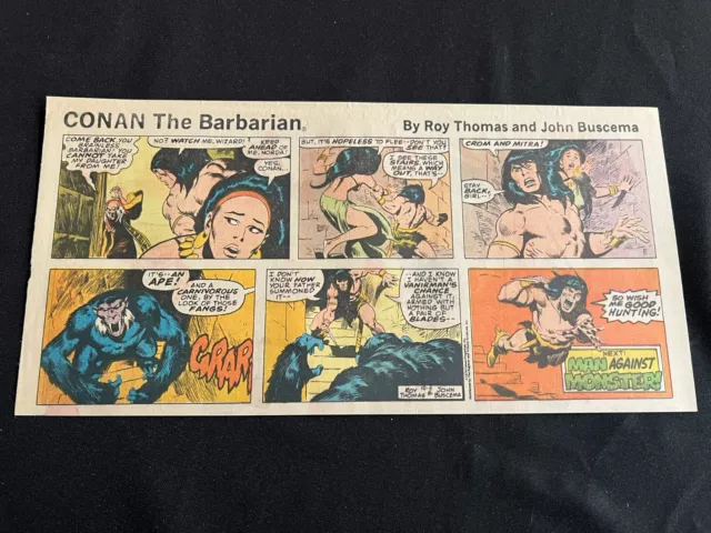 #01h CONAN THE BARBARIAN by John Buscema Sunday Third Page Strip October 8, 1978