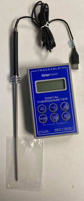 Traceable Digital Thermometer Data-Log 50 Memory - Model 6412 w/ Probe Included