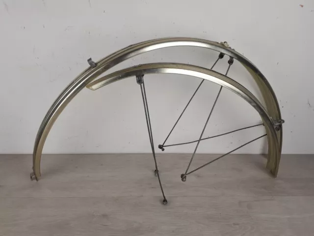 2X GARDES BOUE ESGE W.Germany 1980s v lo vintage 700 mudguard old