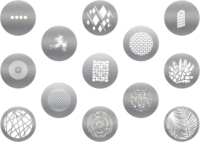13Pcs round GOBO Kit I for Optical Snoot Conical Focalize Condenser Spotlight Co