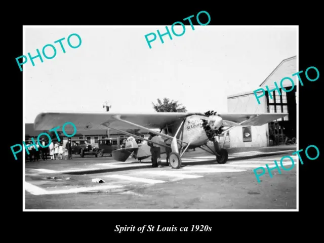 OLD HISTORIC AVIATION PHOTO CHARLES LINDBERGH THE SPIRIT OF St LOUIS c1920s