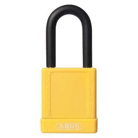 Abus 19604 Lockout Padlock,Kd,Yellow,1-3/4"H,Pk6