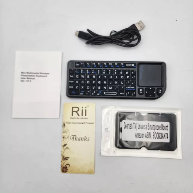 Rii Mini 1X 2.4G Mini Wireless Keyboard W/Touchpad Mouse Lightweight Portable