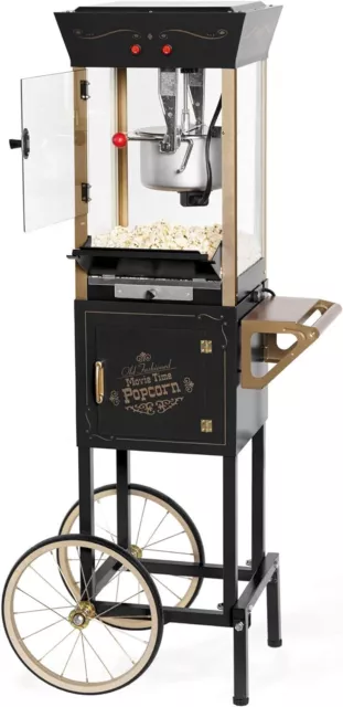 Popcorn Maker Machine - Professional Cart With 8 Oz Kettle Makes Up to 32 Cups