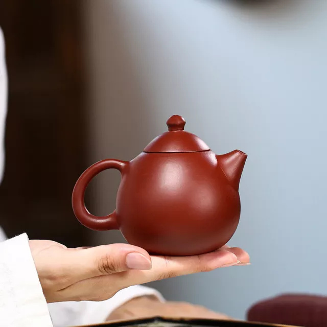 4.6" Chinese Yixing Zisha Pottery Clovershrub Clay 200ML Ball Holes Teapot 龙蛋