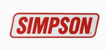 Simpson Racing SIGNAUTO Embossed Aluminum Sign 18 inch Wide x 5.18 inch Tall Red