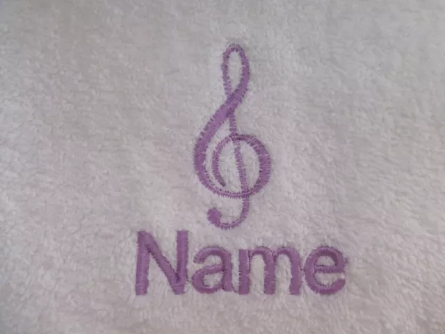 CLEF design Embroidered onto an Adult Robe with Name of Choice Personalised