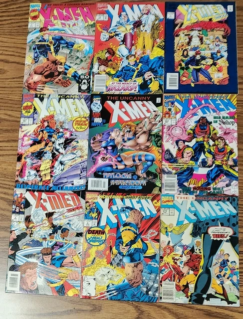 X-Men comic book lot of 9 - wide range - various comics - 1991 - 1996