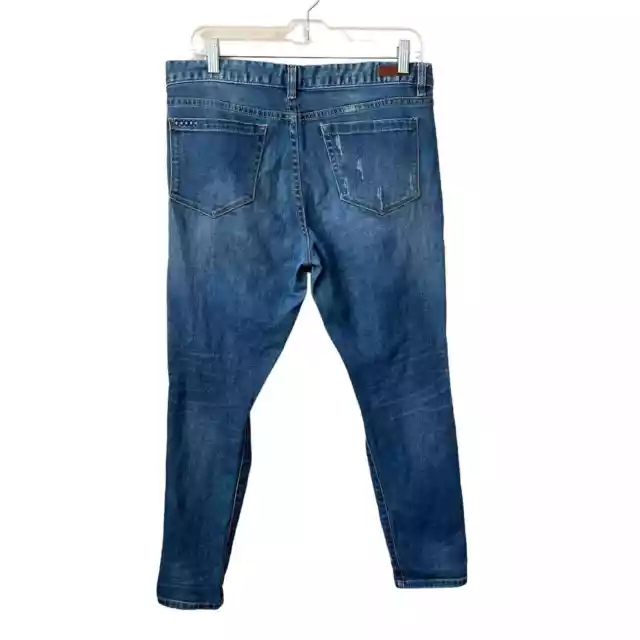 Blank NYC Womens Distressed Skinny Jeans Size 29 Medium Wash Pants 2