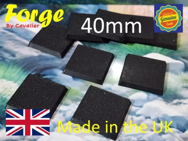 40mm Square Wargaming Bases Durable Plastic for War Gaming Tabletop Games