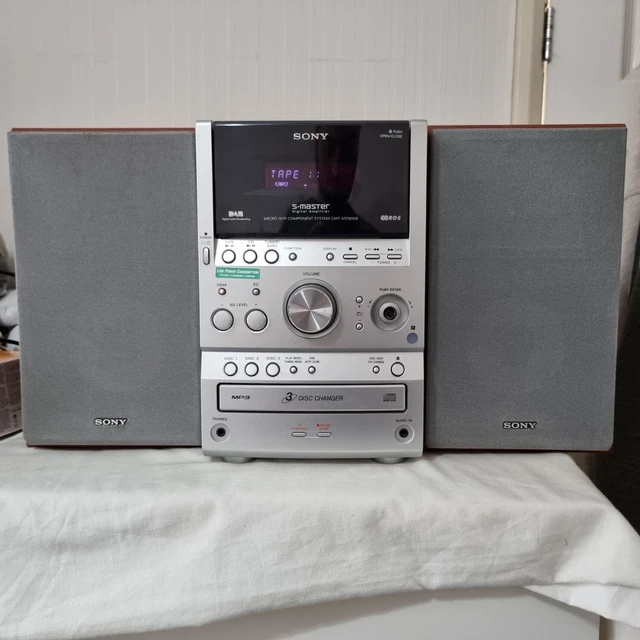 SONY CMTSPZ90DB 3CD Changer/DAB/ Cassette Player Micro Bookshelf