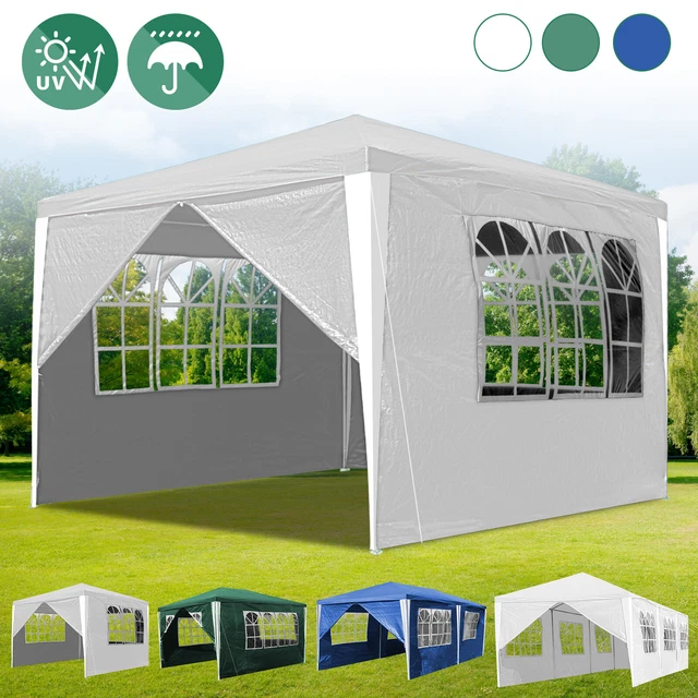 Pavillon Partyzelt Festzelt 3x3-3x9m komplett verschließbar Hochzeit Picknicks