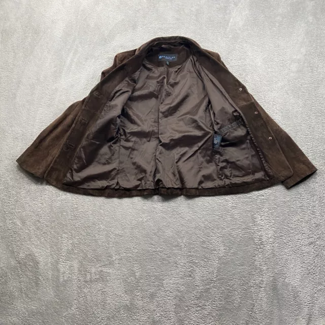 Kenneth Cole Reaction Jacket Women's Medium Brown Suede Normcore Business 3