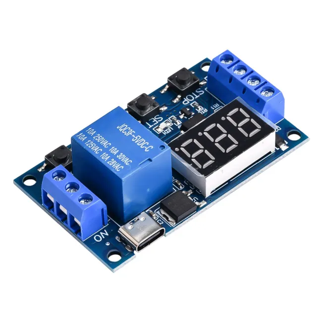 Digital LED Trigger Delay Cycle Timer Control Switch Relay Module Micro USB 5V