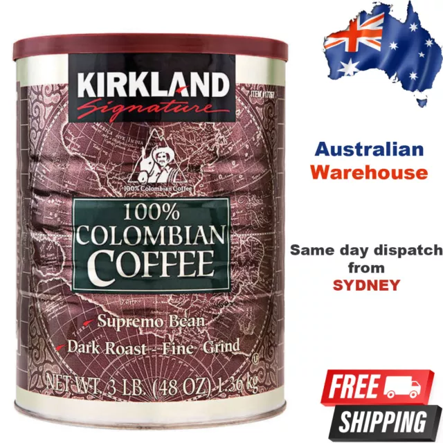 Kirkland Signature 100% Colombian Coffee, Dark Roast, 1.36kg