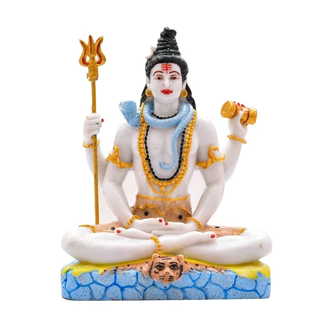HINDU GOD SHIV ji Murti Lord Shiva Statue Marble for Pooja Room Idol US