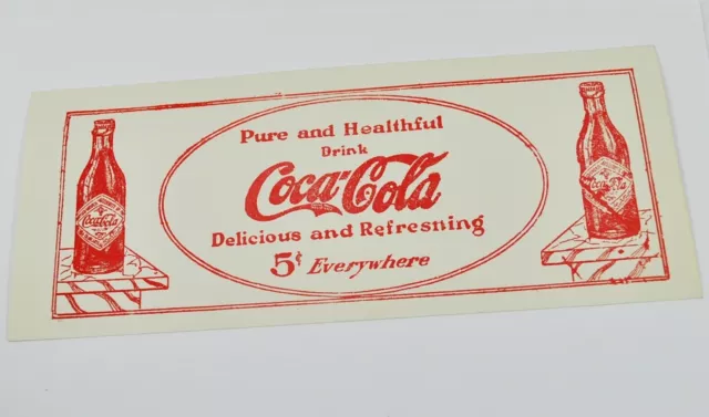 Vintage Coca-Cola Coke USA Löschpapier Ink Blotter Pure and Healthful Motiv