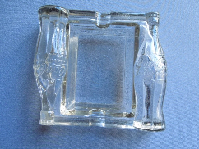 Cendrier Vintage Coca-Cola En Verre Transparent - France - Années 90