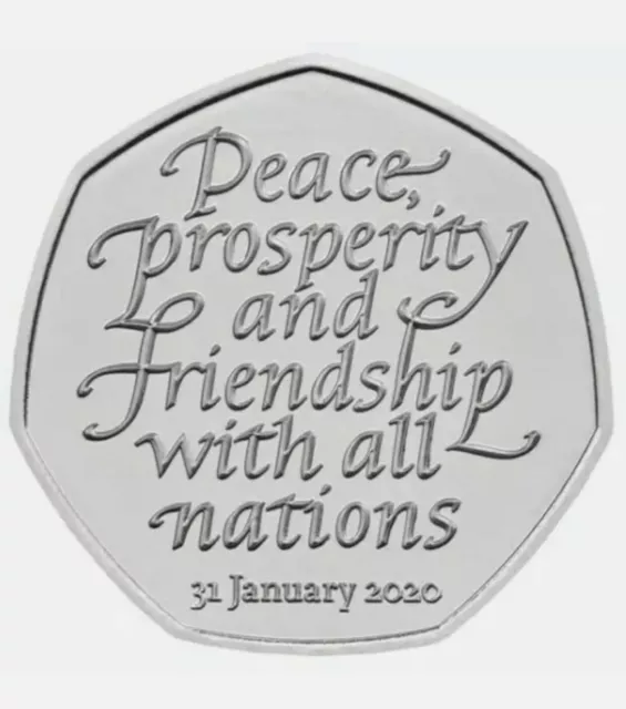 2020 OFFICIAL UK BREXIT 50p COIN FIFTY PENCE IN STOCK RELEASED 31ST JANUARY