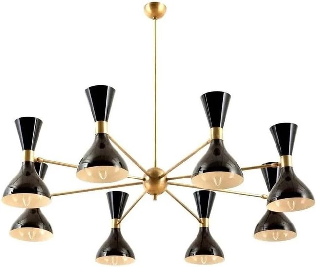 Mid Century Italian Sputnik Chandelier DIABOLO Stilnovo Style, Modern Sputnik