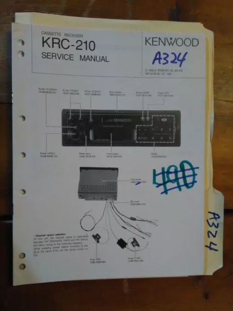 Kenwood krc-210 Service Manual Original Repair Book stereo tuner receiver