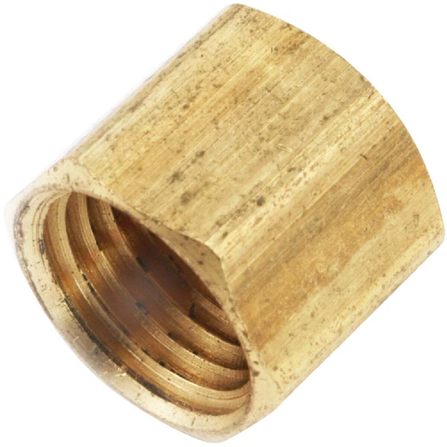 Anderson Metals 1/4 In. Yellow Brass Cap 756108-04 Pack of 10 Anderson Metals