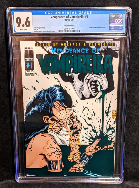 Vengeance of Vampirella 1 CGC 9.6 NM/MT Green Foil 2nd Print Variant RARE
