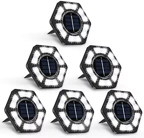 6 Pcs LED Solaire Sol Lumières, Automatique Extérieur Imperméable, Sûr Beau Gift