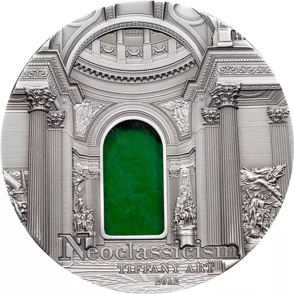 Neoclassicism Tiffany Art 2 oz UNC Silver Coin 10$ Palau 2012