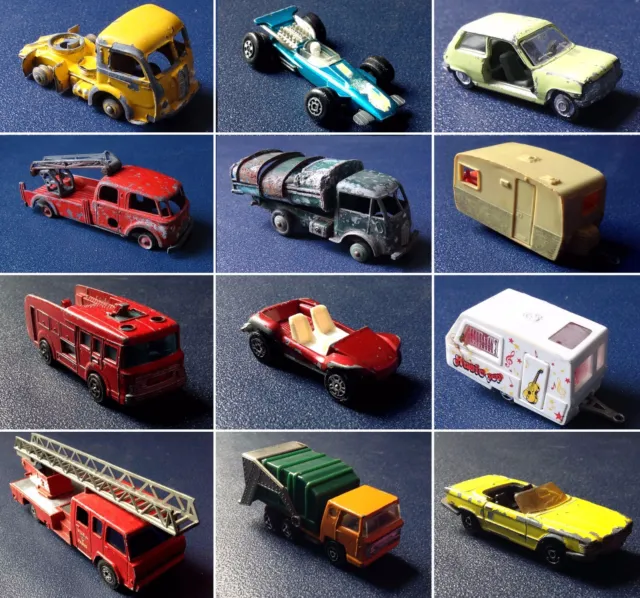 Lot Dinky Toys, Solido, Corgi, Norev, Majorette, Matchbox - Collection 1980
