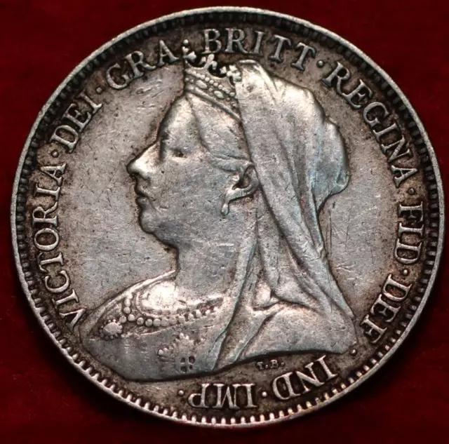 1896 Great Britain 6 Pence Silver Foreign Coin