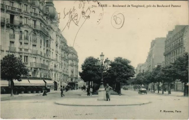 CPA PARIS 15th Boulevard de Vaugirard, taken from Boulevard Pasteur (65785)