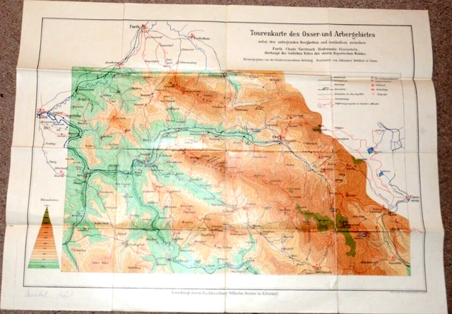 60851 Mapa de País Umgebungskarte Del Recorrido El Osser Y Abergebietes Lam Cham