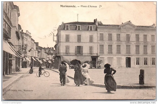 47 MARMANDE - un coin de la place d'armes --