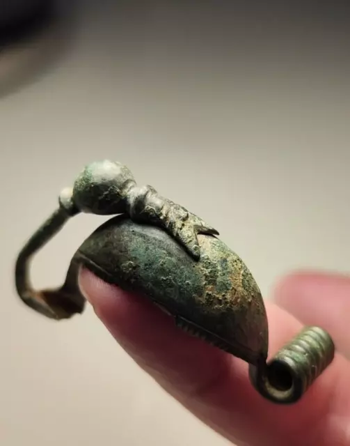 Early Roman Bronze Fly  Fibula.VERY RARE!!