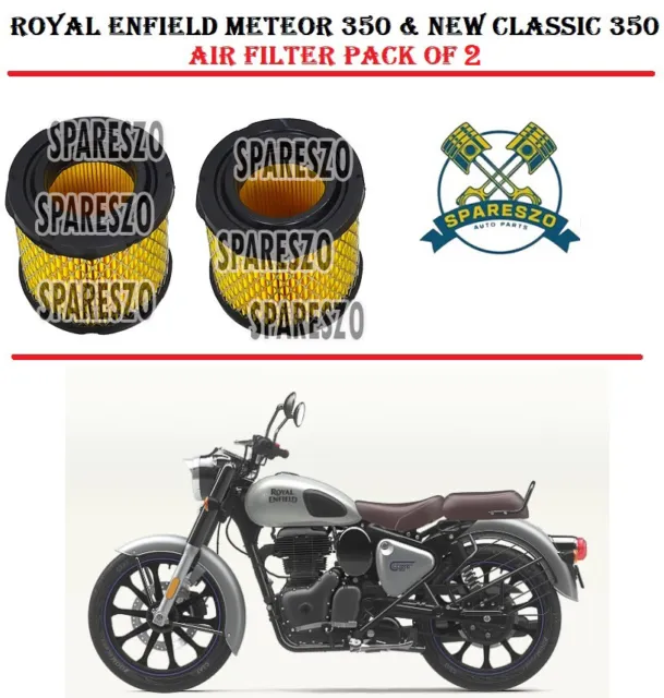 ROYAL ENFIELD METEOR 350 & New Classic 350 Air Filter Pack of 2 EUR 21 ...