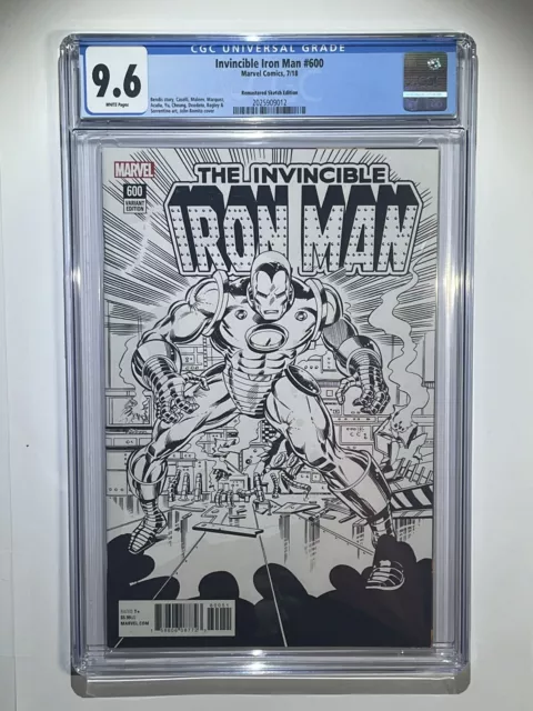 Invincible Iron Man #600 Remastered Sketch Edition CGC 9.6 B&W Variant 1for1000