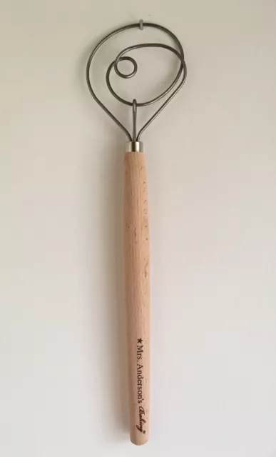 🌺 NEW!  Mrs Andersons 15” Stainless Steel Danish Baking Dough Whisk.
