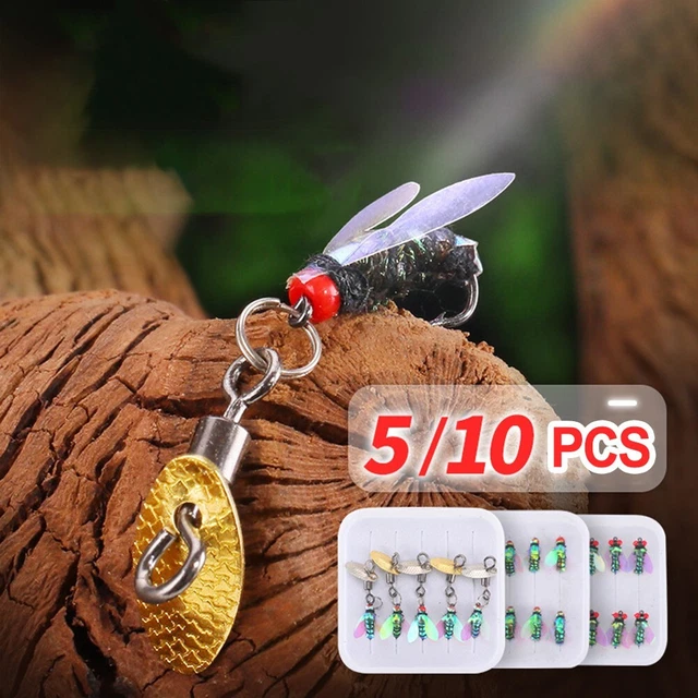 Crochets de pêche en acier à haute teneur en carbone 500pcs mouche