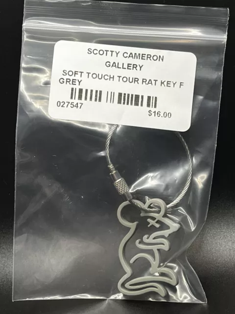 NWT SCOTTY CAMERON GALLERY Rat Key Fob GREY Soft Touch Key Chain Golf NWT SCOTTY CAMERON GALLERY Rat Key Fob GREY Soft Touch Key Chain Golf