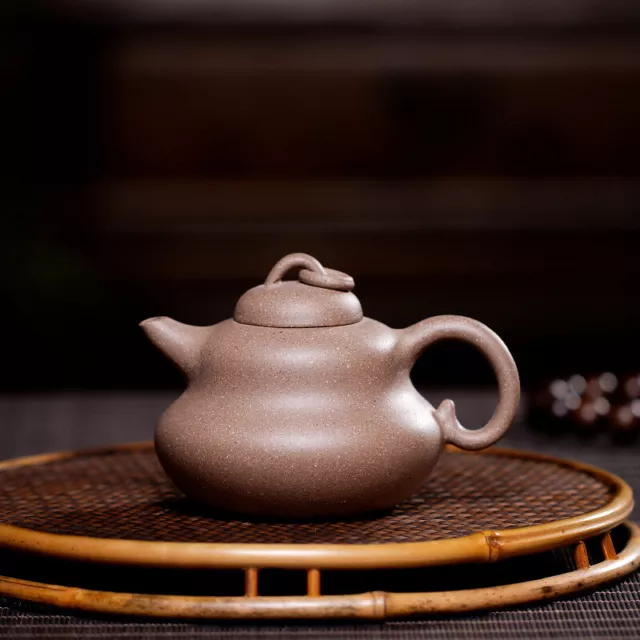 Rare 230ML Yixing Zisha Pottery Duan Clay Handmade Mesh Gourd Teapot Tea Pot