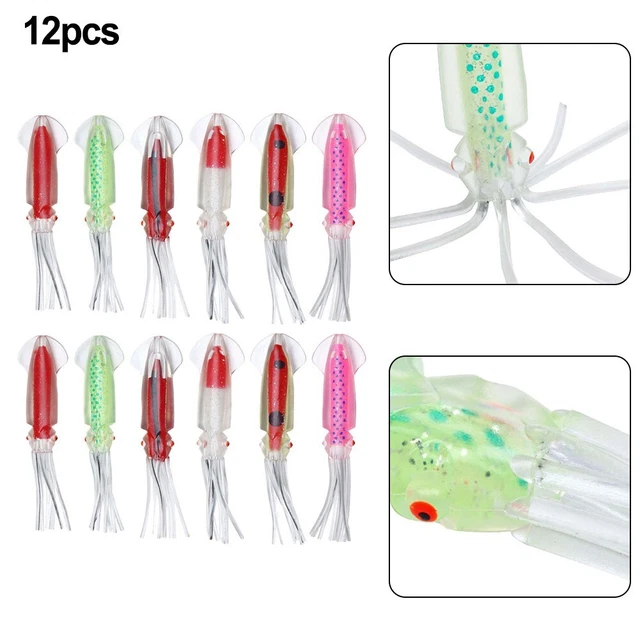 Lot De 8 Leurres Crevettes 7,8 Cm Phosphorescents - Pêche Eau Salée