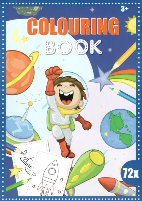 Colouring Book - Malbuch für Kinder - Astronaut, Aliens, Planeten u.v.a. #696