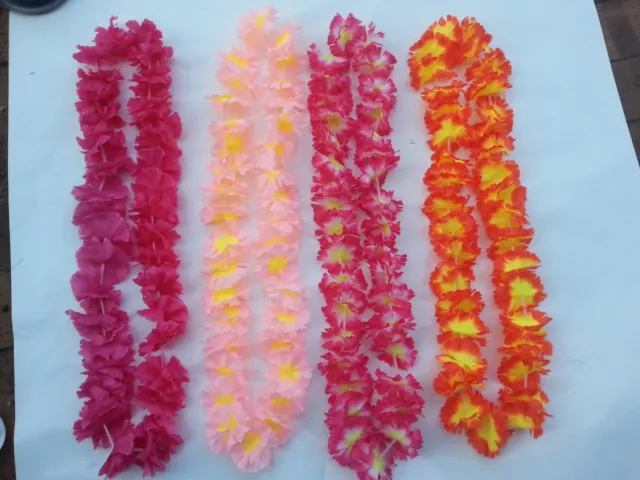 Hawaii Necklace Hawaiian Flower lei leis Beach Hula Party Fancy Dress